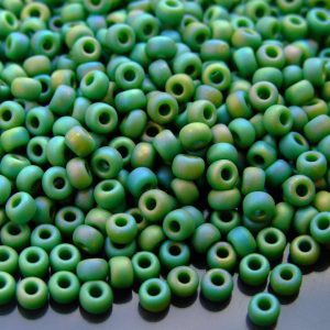 10g 9411FR Opaque Green AB Miyuki Seed Beads 6/0 4mm Michael's UK Jewellery