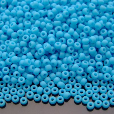 10g 9413F Matte Opaque Light Blue Miyuki Seed Beads 8/0 3mm Michael's UK Jewellery