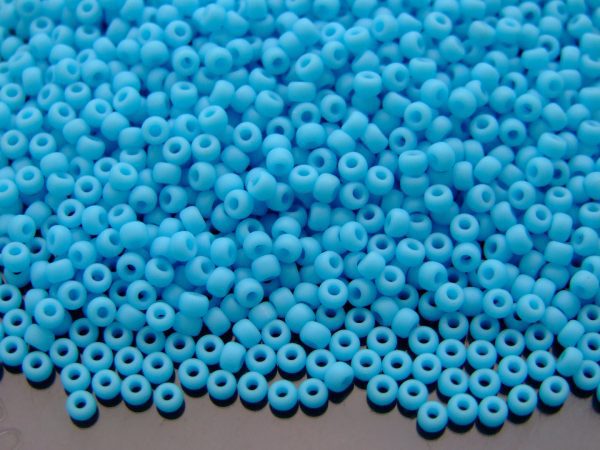10g 9413F Matte Opaque Light Blue Miyuki Seed Beads 8/0 3mm Michael's UK Jewellery