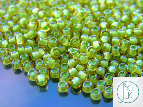10g 945 Inside Color Jonquil/Mint Julep Lined Toho Seed Beads 6/0 4mm Michael's UK Jewellery