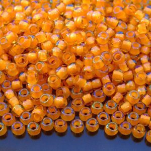 10g 950 Inside Color Jonquil/Burnt Orange Lined Toho Seed Beads 6/0 4mm Michael's UK Jewellery