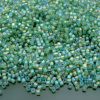 10g 952 Inside Color Light Topaz/Sea Foam Frosted Lined Toho Cube Seed Beads 1.5mm Michael's UK Jewellery