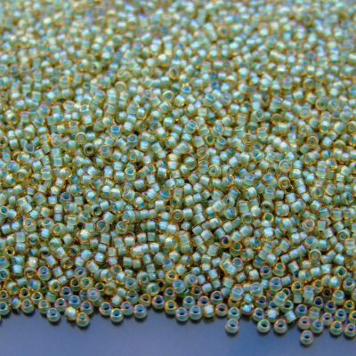 10g 952 Inside Color Light Topaz/Sea Foam Frosted Lined Toho Seed Beads 15/0 1.5mm Michael's UK Jewellery