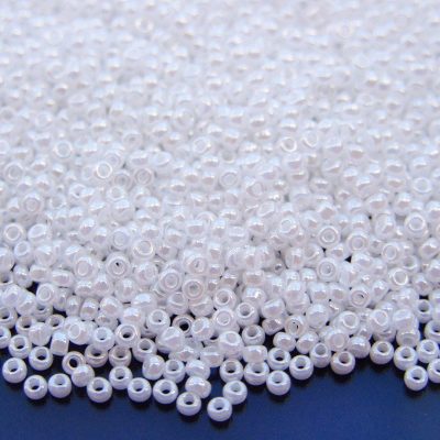 10g 9528 White Ceylon Miyuki Seed Beads 11/0 2mm Michael's UK Jewellery