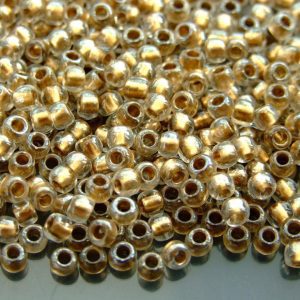 10g 989 Golden Lined Crystal Toho Seed Beads Size 6/0 4mm Michael's UK Jewellery