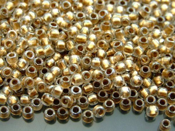 10g 989 Golden Lined Crystal Toho Seed Beads Size 6/0 4mm Michael's UK Jewellery
