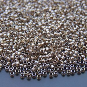 10g 989 Golden Lined Crystal Toho Takumi Seed Beads 11/0 2mm Michael's UK Jewellery