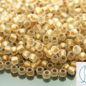 10g 989FM Gold Lined Crystal Frosted Toho Seed Beads 6/0 4mm Michael's UK Jewellery