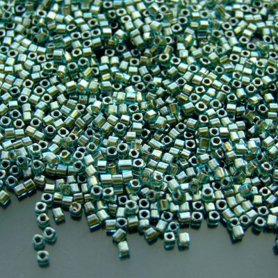 10g 990 Gold Lined Aqua Toho Cube Seed Beads 1.5mm Michael's UK Jewellery