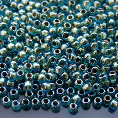 10g 990 Gold Lined Aqua Toho Seed Beads 6/0 4mm Michael's UK Jewellery