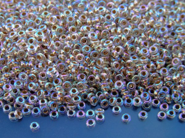 10g 994 Gold Lined Crystal Rainbow Toho Demi Round Seed Beads 8/0 3mm Michael's UK Jewellery