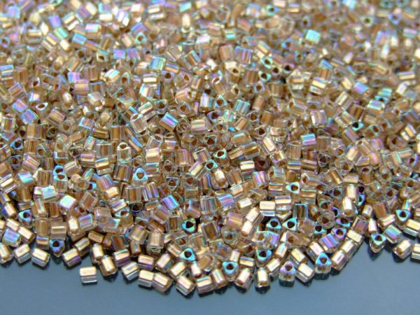 10g 994 Gold Lined Crystal Rainbow Toho Triangle Seed Beads 11/0 2mm Michael's UK Jewellery