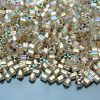 10g 994 Gold Lined Crystal Rainbow Toho Triangle Seed Beads 8/0 3mm Michael's UK Jewellery