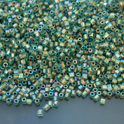 10g 995 Gold Lined Aqua Rainbow Toho Hexagon Seed Beads 11/0 2mm Michael's UK Jewellery