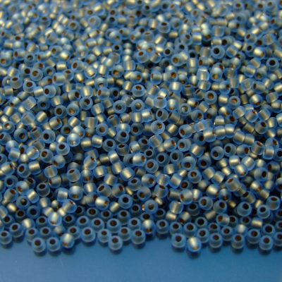 TOHO Seed Beads 997F Gold Lined Rainbow Frosted Light Sapphire 11/0 beadsmouse.co.uk