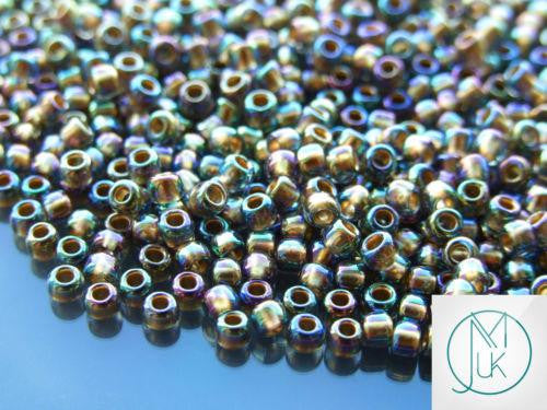 10g 999 Gold Lined Black Diamond Rainbow Toho Seed Beads 6/0 4mm Michael's UK Jewellery