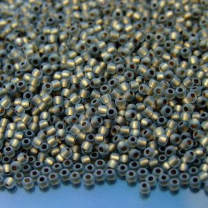 10g 999F Gold Lined Frosted Black Diamond Toho Seed Beads 11/0 2.2mm Michael's UK Jewellery