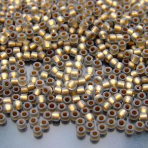 10g 999F Gold Lined Frosted Black Diamond Toho Seed Beads 8/0 3mm Michael's UK Jewellery