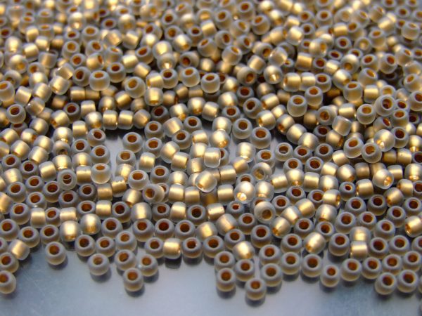10g 999F Gold Lined Frosted Black Diamond Toho Seed Beads 8/0 3mm Michael's UK Jewellery