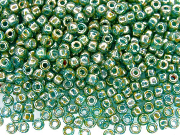 10g Aquamarine Silver Picasso MATUBO Seed Beads 6/0 4mm Michael's UK Jewellery