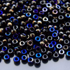 10g Blue Iris Jet MATUBO Seed Beads 6/0 4mm Michael's UK Jewellery
