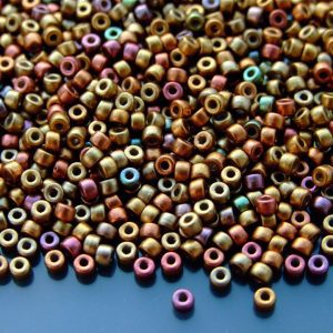 10g Bronze Rainbow B MATUBO Seed Beads 8/0 3mm Michael's UK Jewellery
