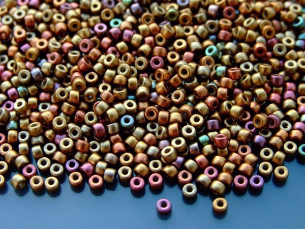 10g Bronze Rainbow B MATUBO Seed Beads 8/0 3mm Michael's UK Jewellery
