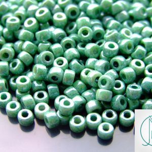 10g Chalk Green Luster Matubo Seed Beads 6/0 4mm Michael's UK Jewellery