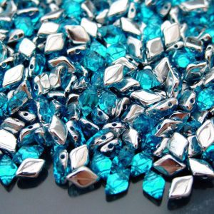 10g GemDuo Beads Backlit Aquamarine Michael's UK Jewellery