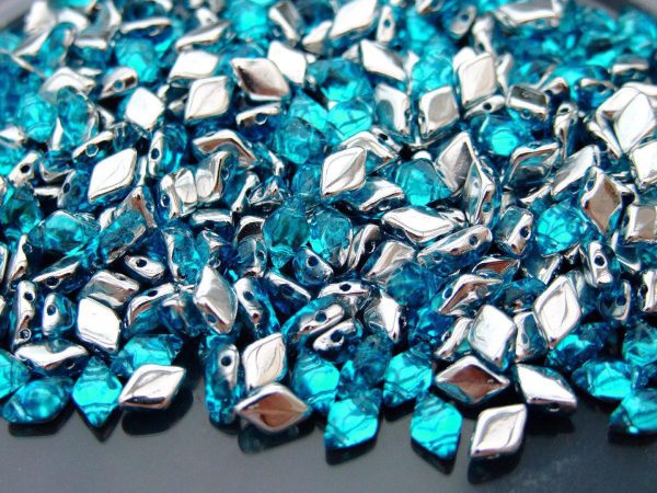 10g GemDuo Beads Backlit Aquamarine Michael's UK Jewellery