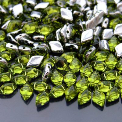 10g GemDuo Beads Backlit Olivine Michael's UK Jewellery