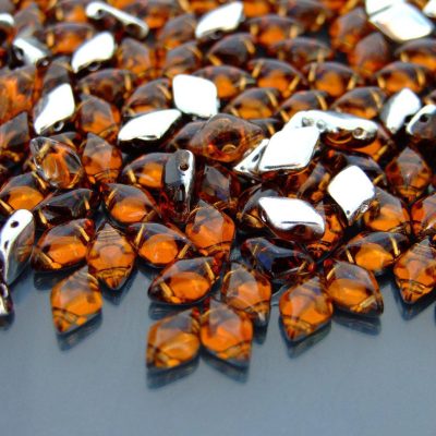 10g GemDuo Beads Backlit Smoky Topaz Michael's UK Jewellery