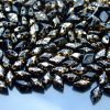 10g GemDuo Beads Black Jet Gold Splash Michael's UK Jewellery