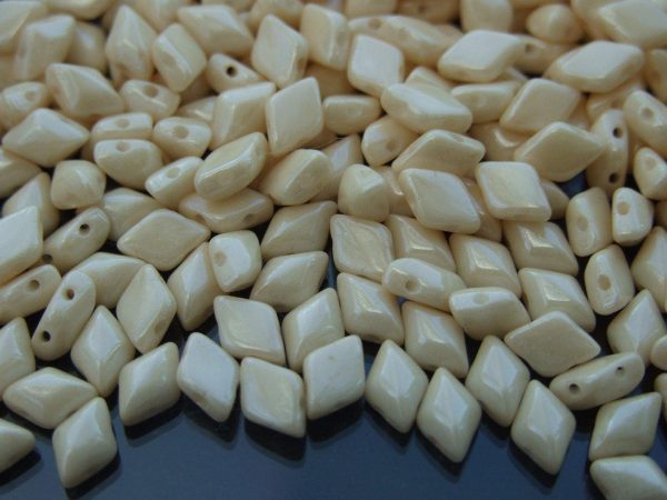 10g GemDuo Beads Chalk Beige Luster Michael's UK Jewellery