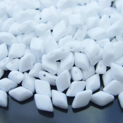 10g GemDuo Beads Chalk White Michael's UK Jewellery