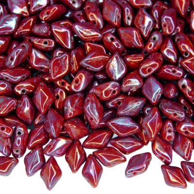 10g GemDuo Beads Coral Red Nebula Michael's UK Jewellery