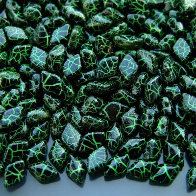 10g GemDuo Beads Ionic Jet Green Michael's UK Jewellery