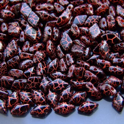 10g GemDuo Beads Ionic Jet Orange Michael's UK Jewellery