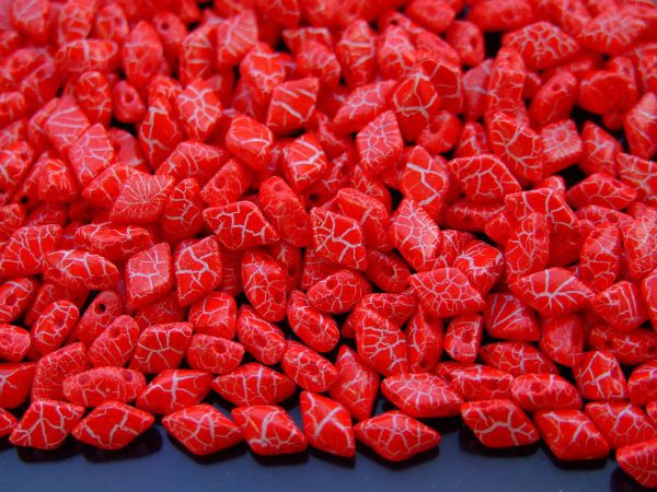 10g GemDuo Beads Ionic Red White Michael's UK Jewellery
