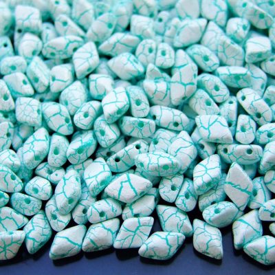 10g GemDuo Beads Ionic White Green Michael's UK Jewellery