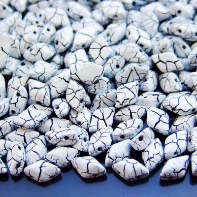 10g GemDuo Beads Ionic White Jet Michael's UK Jewellery