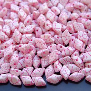 10g GemDuo Beads Ionic White Pink Michael's UK Jewellery