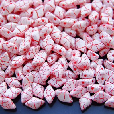 10g GemDuo Beads Ionic White Red Michael's UK Jewellery