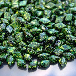 10g GemDuo Beads Jet Green Confetti Michael's UK Jewellery