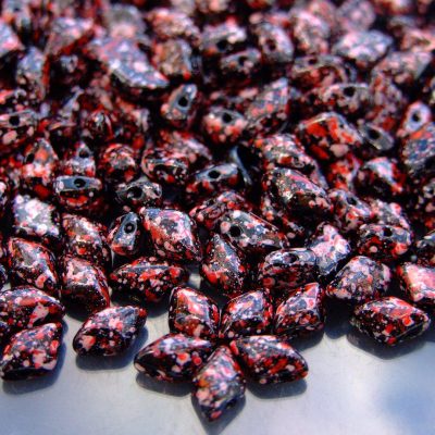10g GemDuo Beads Jet Red Pink Confetti Michael's UK Jewellery