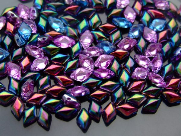 10g GemDuo Beads Magic Line Blue Pink Michael's UK Jewellery