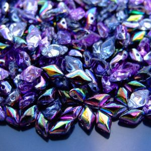 10g GemDuo Beads Magic Line Violet Gray Michael's UK Jewellery