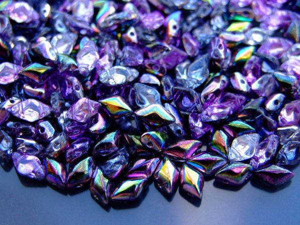 10g GemDuo Beads Magic Line Violet Gray Michael's UK Jewellery