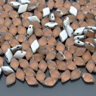 10g GemDuo Beads Matte Backlit Peach Michael's UK Jewellery