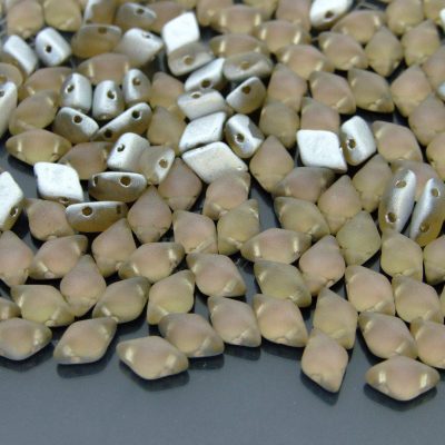 10g GemDuo Beads Matte Backlit Pink Citrine Michael's UK Jewellery